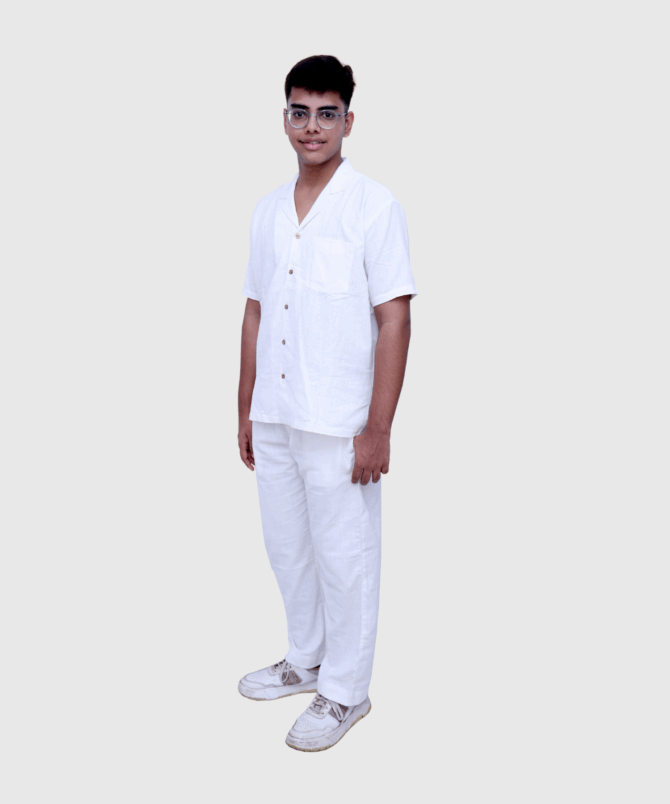 White Mens Co-ord Set - Image 2