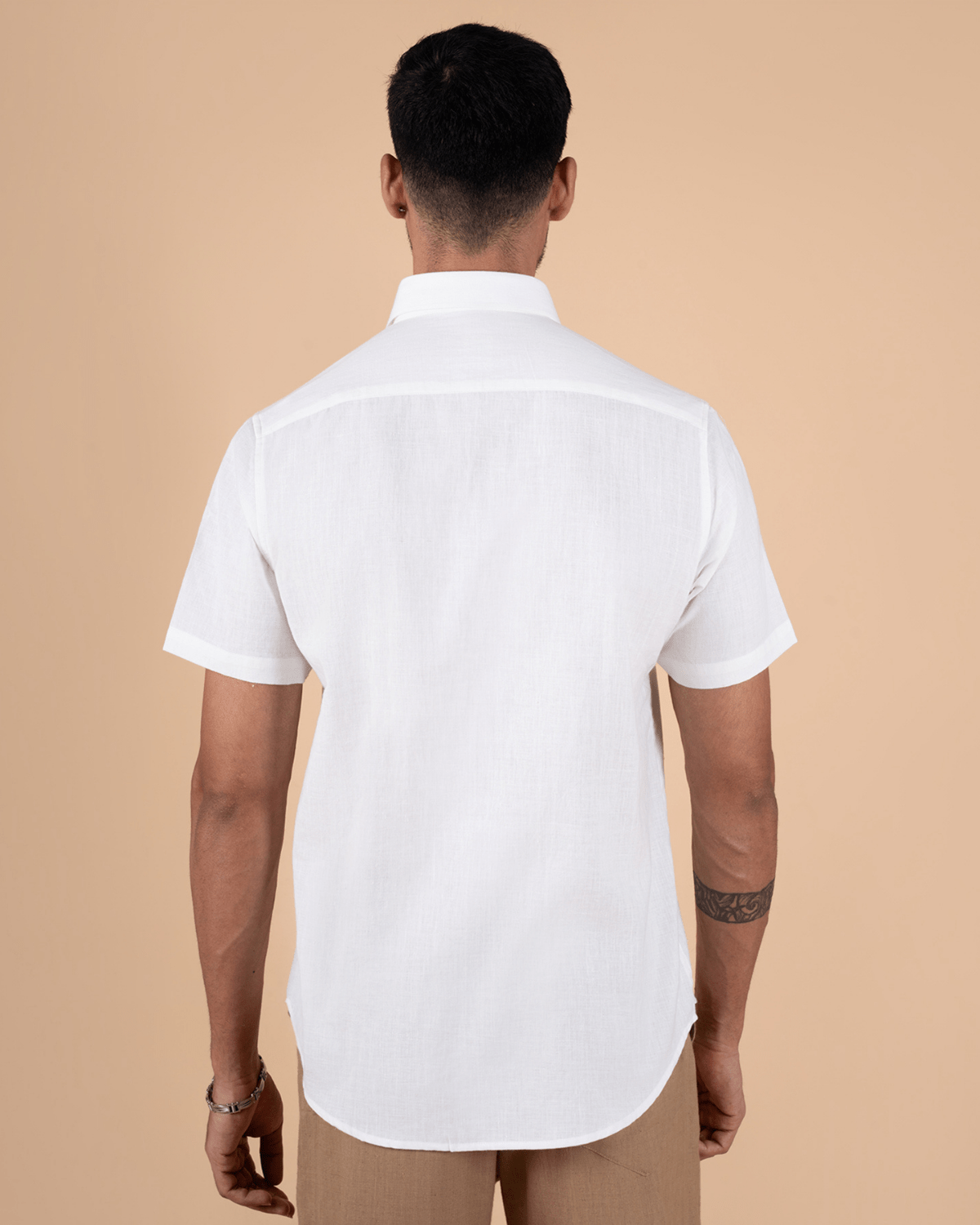 Elegant White Half Sleeve Shirt - Image 4