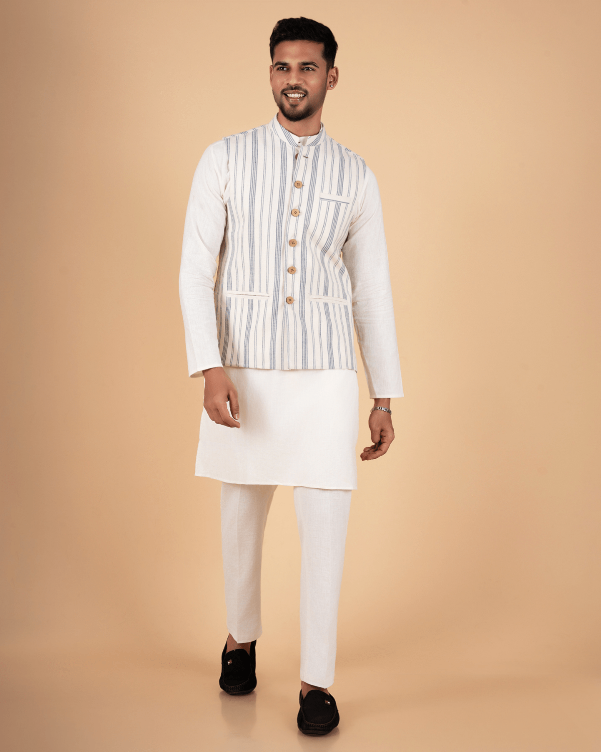 Indigo Striped Koti - Image 5