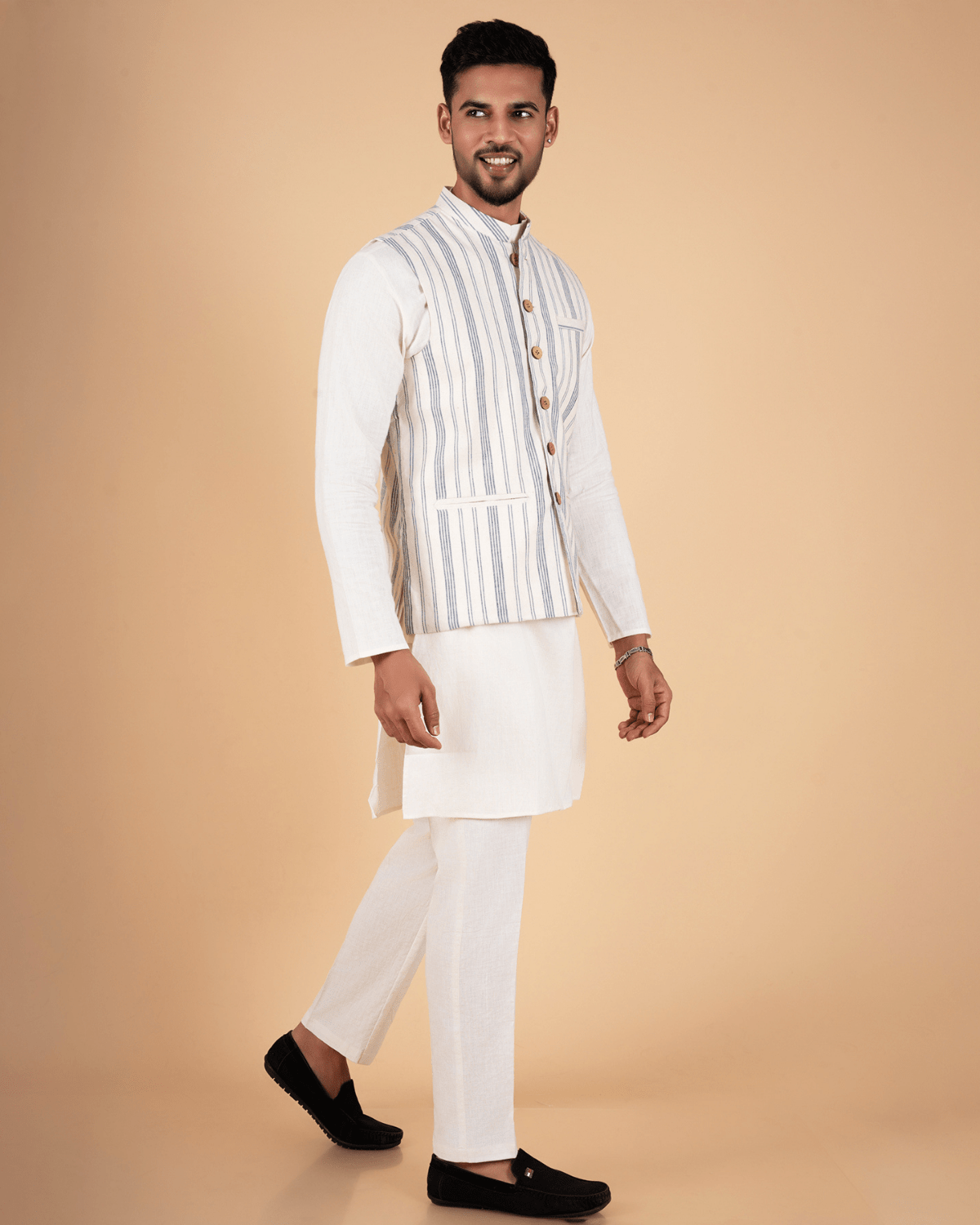 Indigo Striped Koti - Image 3