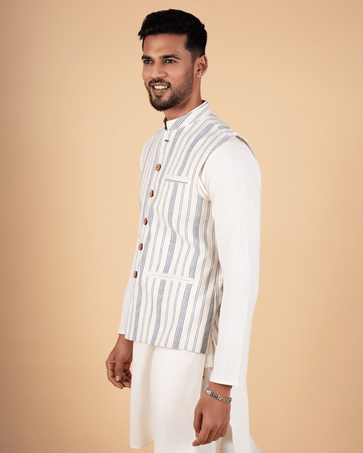 Indigo Striped Koti - Image 4