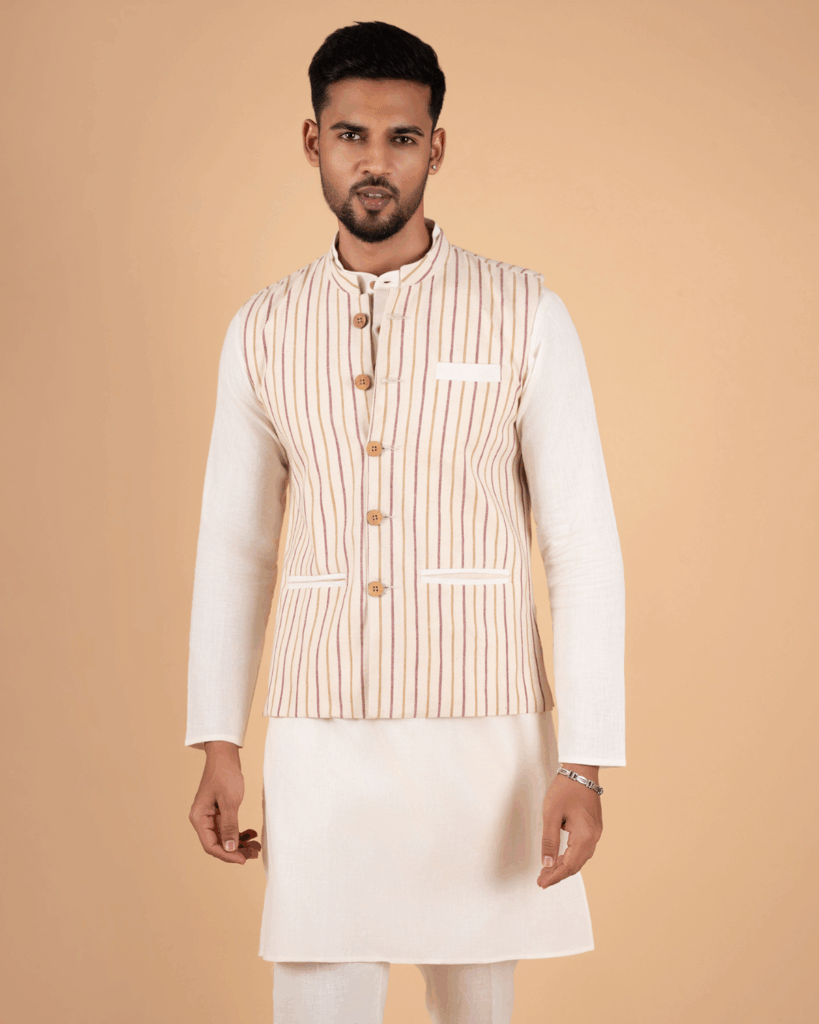 Heritage Striped Koti - Feel Khadi