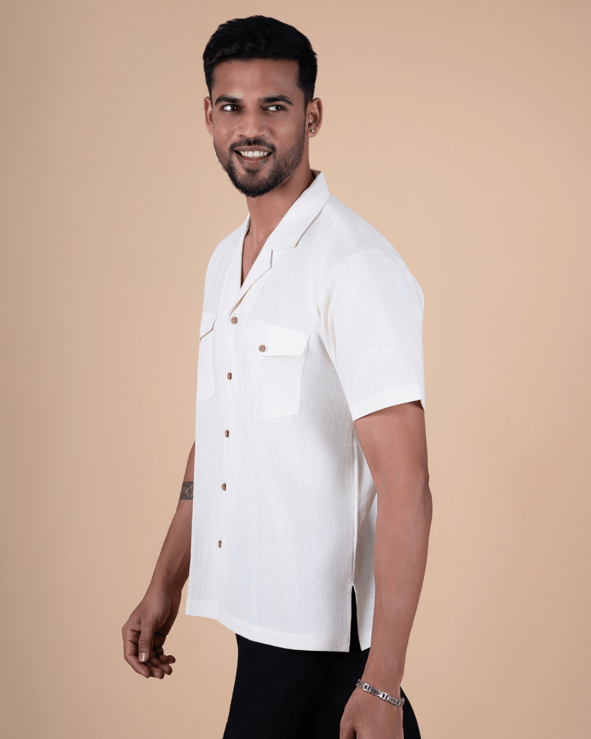 Natural Raw Double Pocket Shirt - Image 3