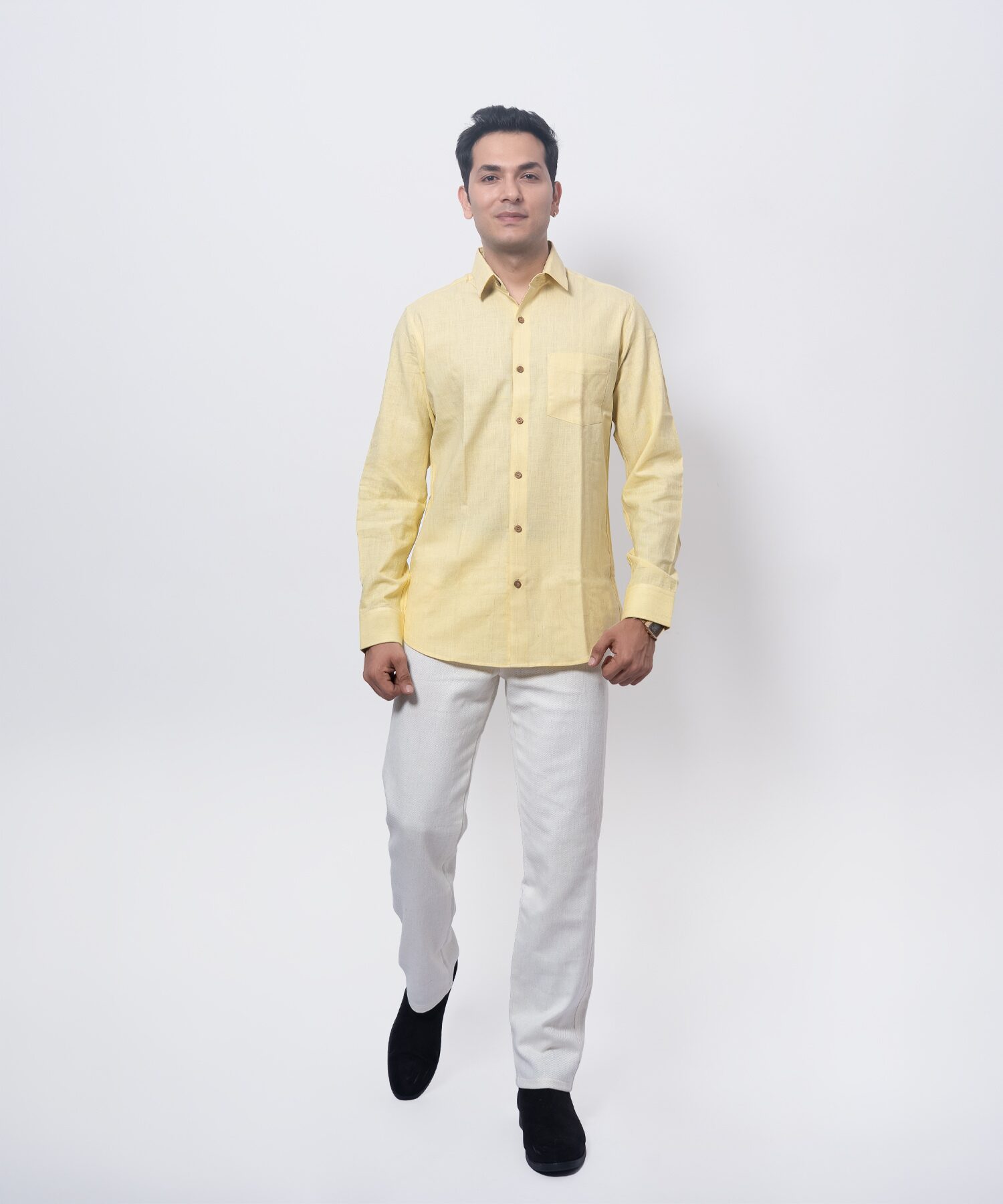 Haldi Khadi Shirt - Feel Khadi
